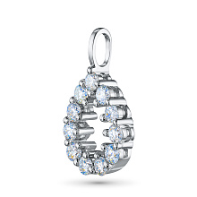 Подвеска из серебра c бриллиантами