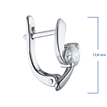 Серьги из серебра с бриллиантом