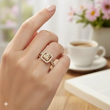 Кольцо из желтого золота c бриллиантами