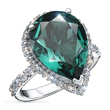 Кольцо из белого золота c бриллиантами