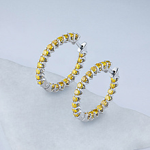 Серьги из белого золота (изготовление) с бриллиантами