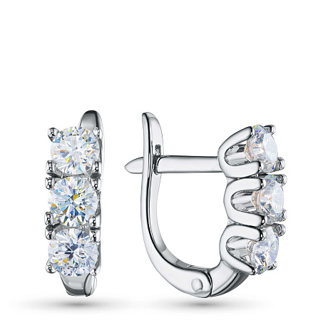 Серьги из белого золота