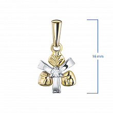 Подвеска из комбинированного золота с бриллиантом (изготовление)