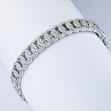 Браслет из белого золота с бриллиантами (изготовление)