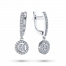 Серьги из белого золота с бриллиантами (изготовление)