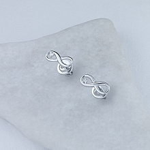 Пусеты из белого золота с бриллиантами (изготовление)