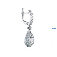 Серьги из белого золота с бриллиантами (изготовление)