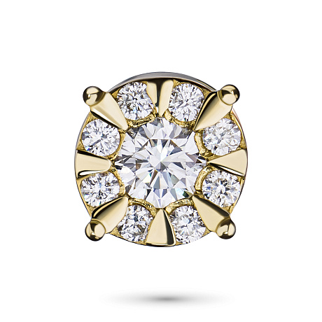 Подвеска из желтого золота с бриллиантами