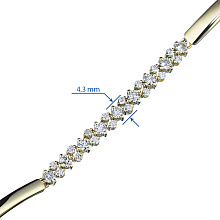 Браслет из желтого золота с бриллиантами