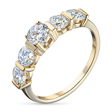 Кольцо из желтого золота c бриллиантами