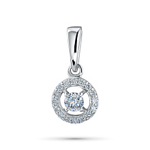 Подвеска из серебра c бриллиантами