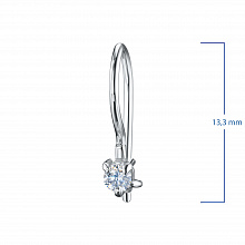 Серьги из белого золота с бриллиантами (изготовление)