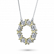 Колье из комбинированного золота с бриллиантами (изготовление)