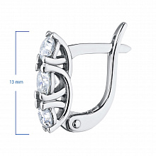 Серьги из белого золота с бриллиантами (изготовление)