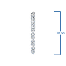 Серьги из белого золота (изготовление) с бриллиантом