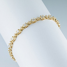 Браслет из желтого золота с бриллиантами (изготовление)