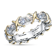 Кольцо из комбинированного золота c бриллиантами