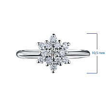 Кольцо из белого золота с бриллиантами (изготовление)