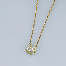 Подвеска из желтого золота c бриллиантами