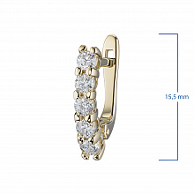 Серьги из желтого золота с бриллиантами (изготовление)