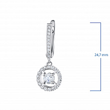 Серьги из белого золота с бриллиантами (изготовление)