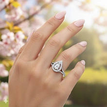 Кольцо из белого золота c бриллиантами