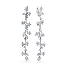 Серьги из белого золота с бриллиантом (изготовление)