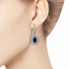 Серьги из белого золота с бриллиантами (изготовление)