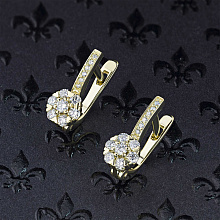 Серьги из белого золота с бриллиантами (изготовление)