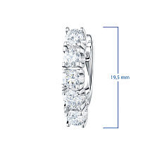 Серьги из белого золота c бриллиантами