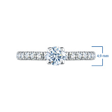 Кольцо из белого золота c бриллиантами