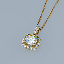 Подвеска из желтого золота c бриллиантами