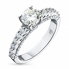 Кольцо из белого золота с бриллиантами (изготовление)