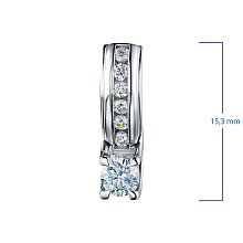 Классическая подвеска из белого золота c бриллиантами