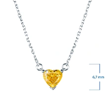 Колье из белого золота с бриллиантом