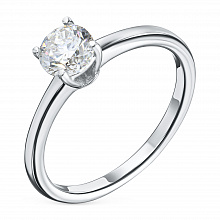 Кольцо из белого золота с бриллиантом (изготовление)