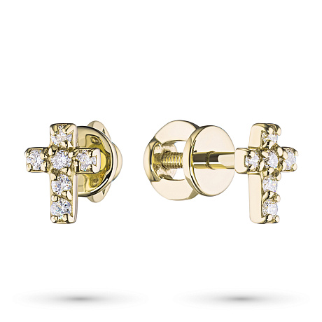 Пусеты из желтого золота