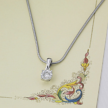 Подвеска из белого золота с бриллиантами (изготовление)