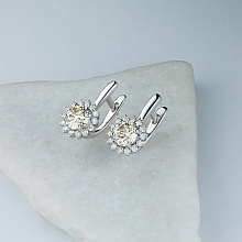 Серьги из белого золота с бриллиантами (изготовление)