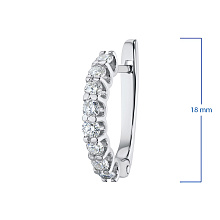 Серьги из белого золота (изготовление) с бриллиантом