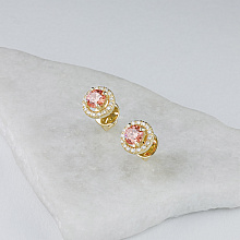 Пусеты из желтого золота (изготовление) с бриллиантами