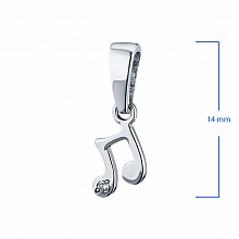 Подвеска из белого золота с бриллиантом (изготовление)