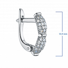 Серьги из белого золота с бриллиантами (изготовление)
