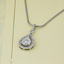 Подвеска из белого золота с бриллиантами (изготовление)