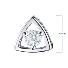 Классическая подвеска из белого золота с бриллиантом