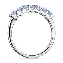 Кольцо из серебра c бриллиантами выращенными