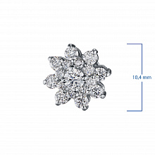 Пусеты из белого золота с бриллиантами (изготовление)