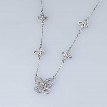 Колье из белого золота с бриллиантами (изготовление)