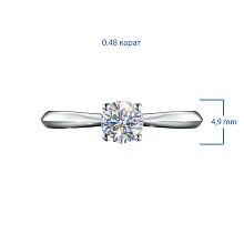 Кольцо из белого золота с бриллиантом