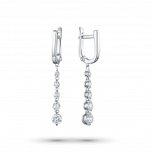 Серьги из белого золота с бриллиантами (изготовление)